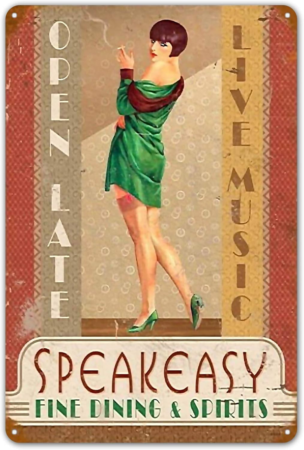Home Bar And Coffee - Letrero Metálico Vintage Speakeasy, Placa Decorativa