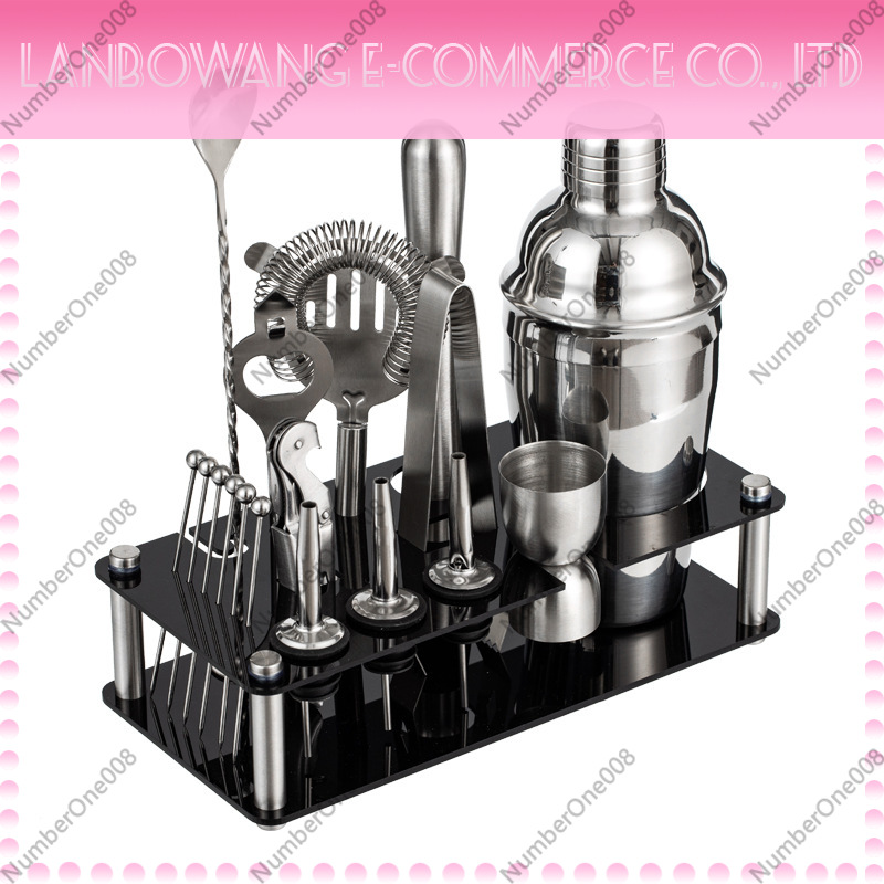 Home Bar Set - Juego de Coctelera de Acero Inoxidable,
