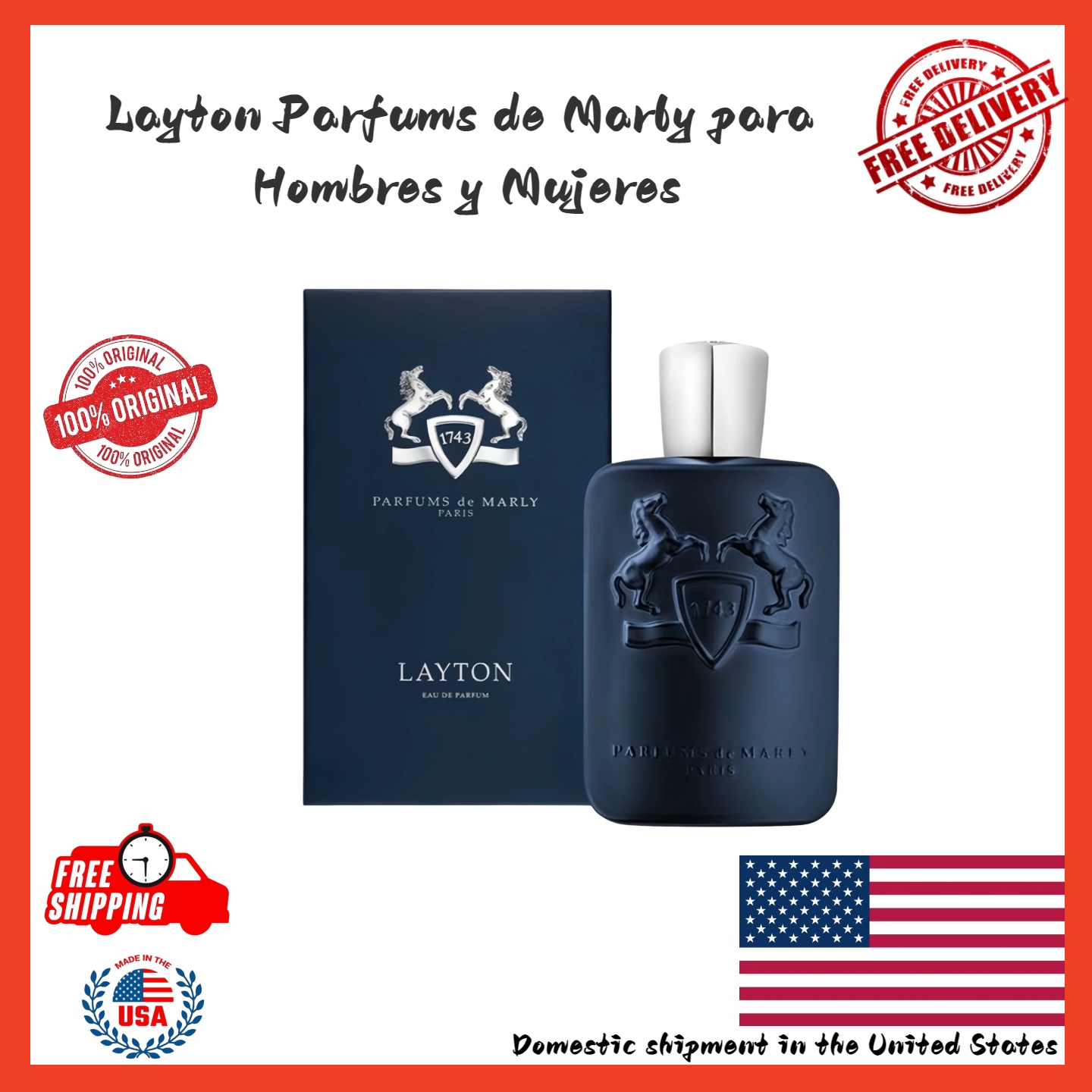 Home Bar Accessories - Parfums De Marly Layton 4.2oz Botella