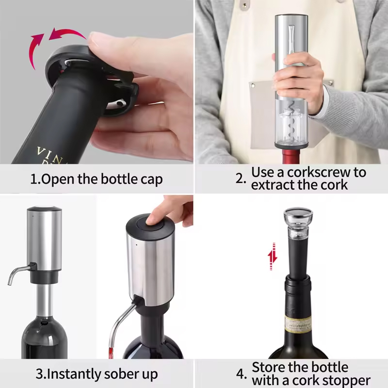 Home Bar Set - Set de abridor de vino eléctrico