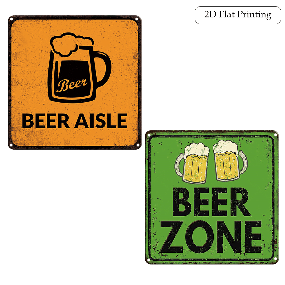Home Bar Lounge - Paquete de 2 Letreros Metálicos Decorativos