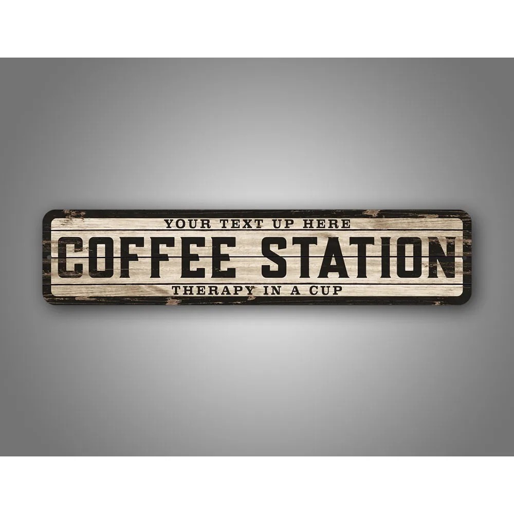 Home Bar And Coffee - Letrero de madera envejecida con logotipo