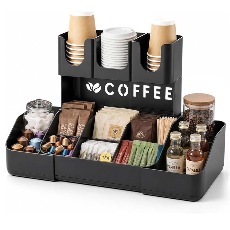 Home Bar Setup - Organizador de café de 2 niveles