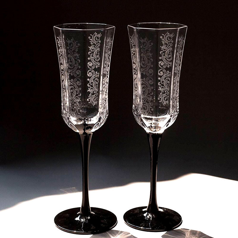 Old Fashioned Glass - Copa de champán Vintage francesa, Cisne