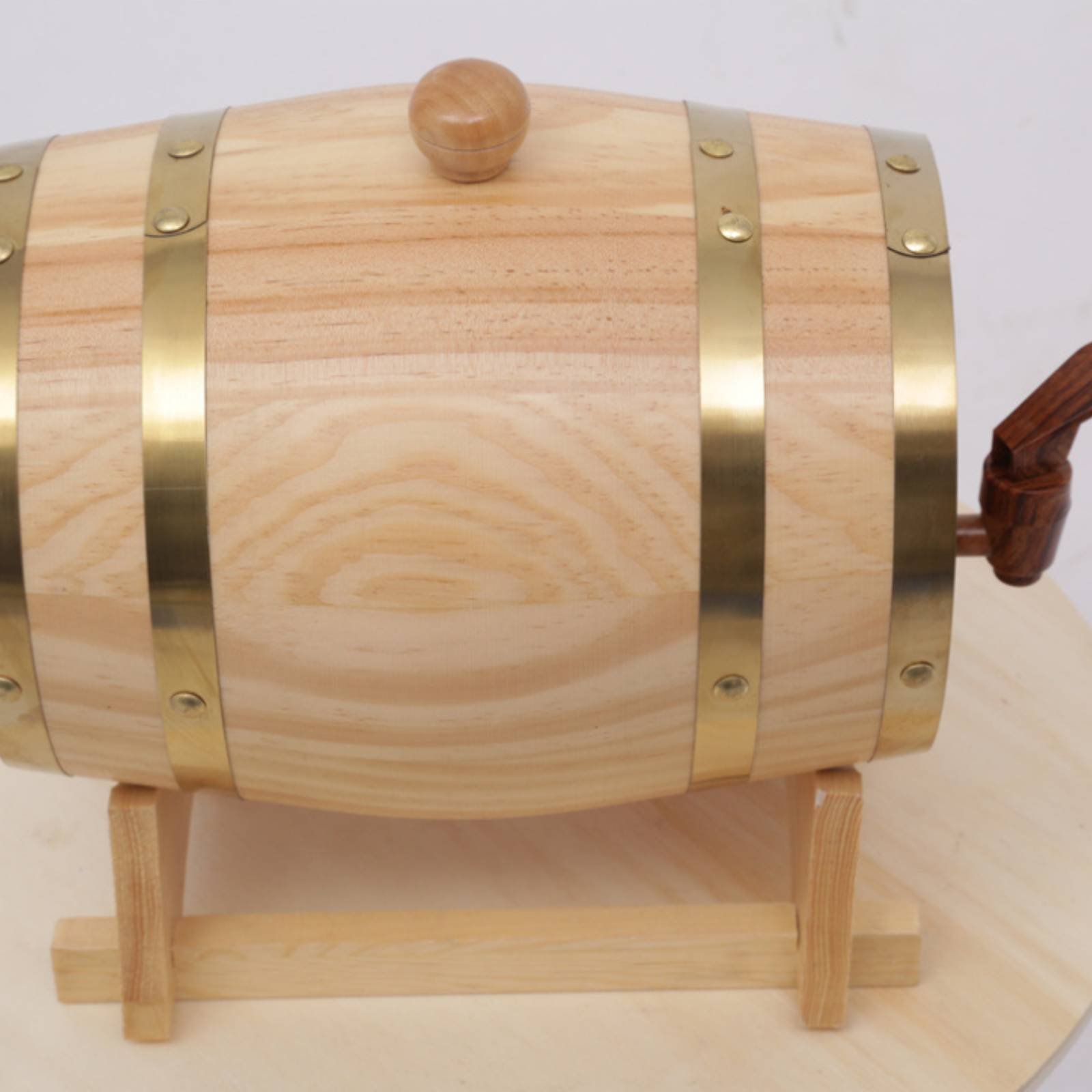 Home Bar Stand - Barril de madera de abeto con