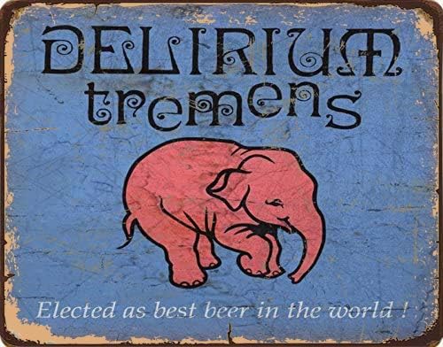 Home Bar And Coffee - Letrero de metal estilo vintage 'Delirium