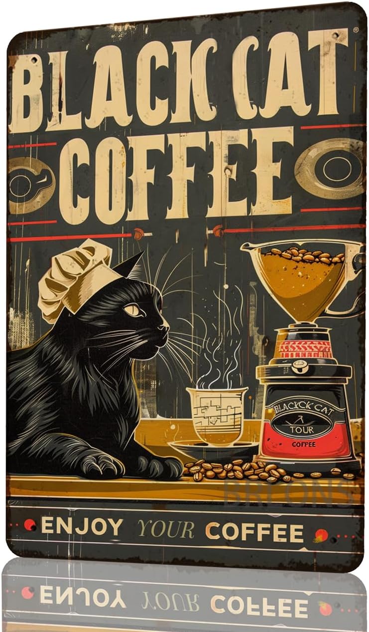 Home Bar And Coffee - Letrero Metálico de Aluminio Vintage Retro