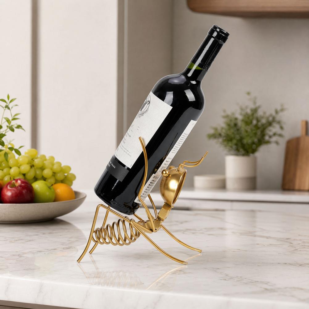 Home Bar Stand - Soporte de Vino de Metal Sólido,