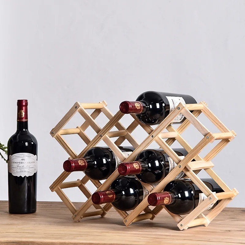 Home Bar Shelf - Estantes apilables para almacenamiento de vino,