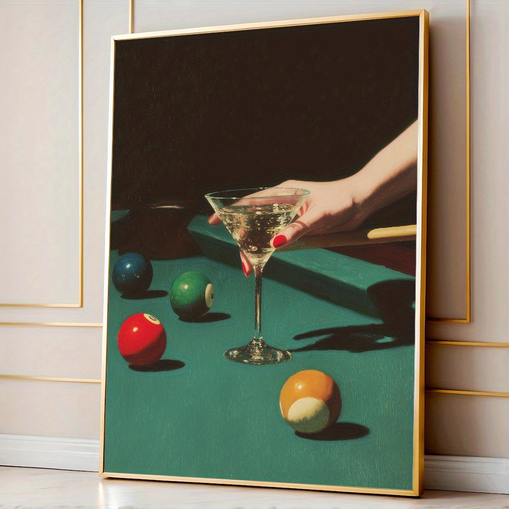 Póster Vintage de Billar, 1 Pi - Home Bar Set reseña y precio