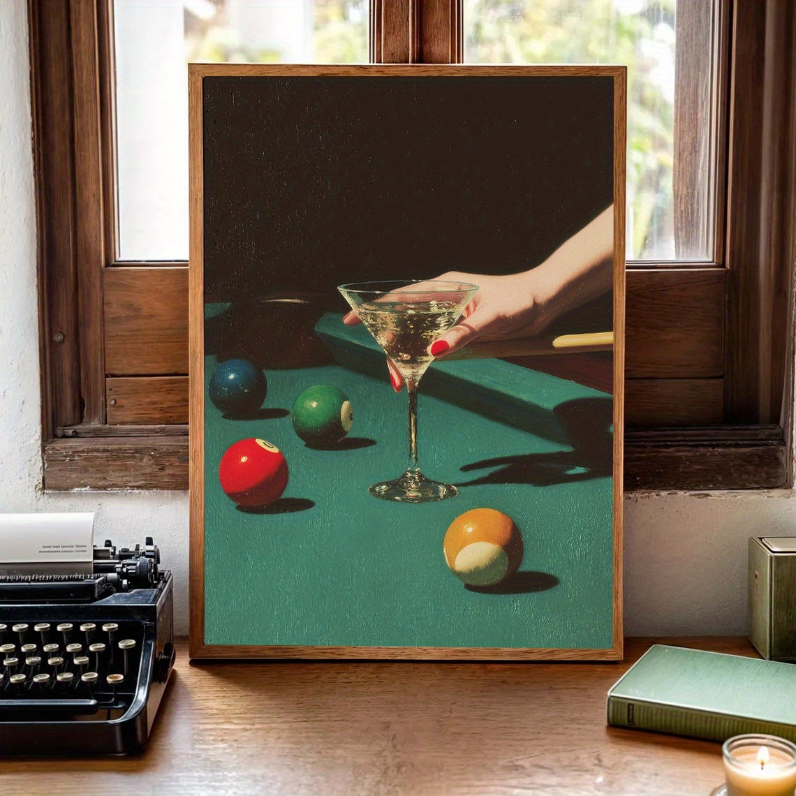 Póster Vintage de Billar, 1 Pi - Home Bar Set reseña y precio
