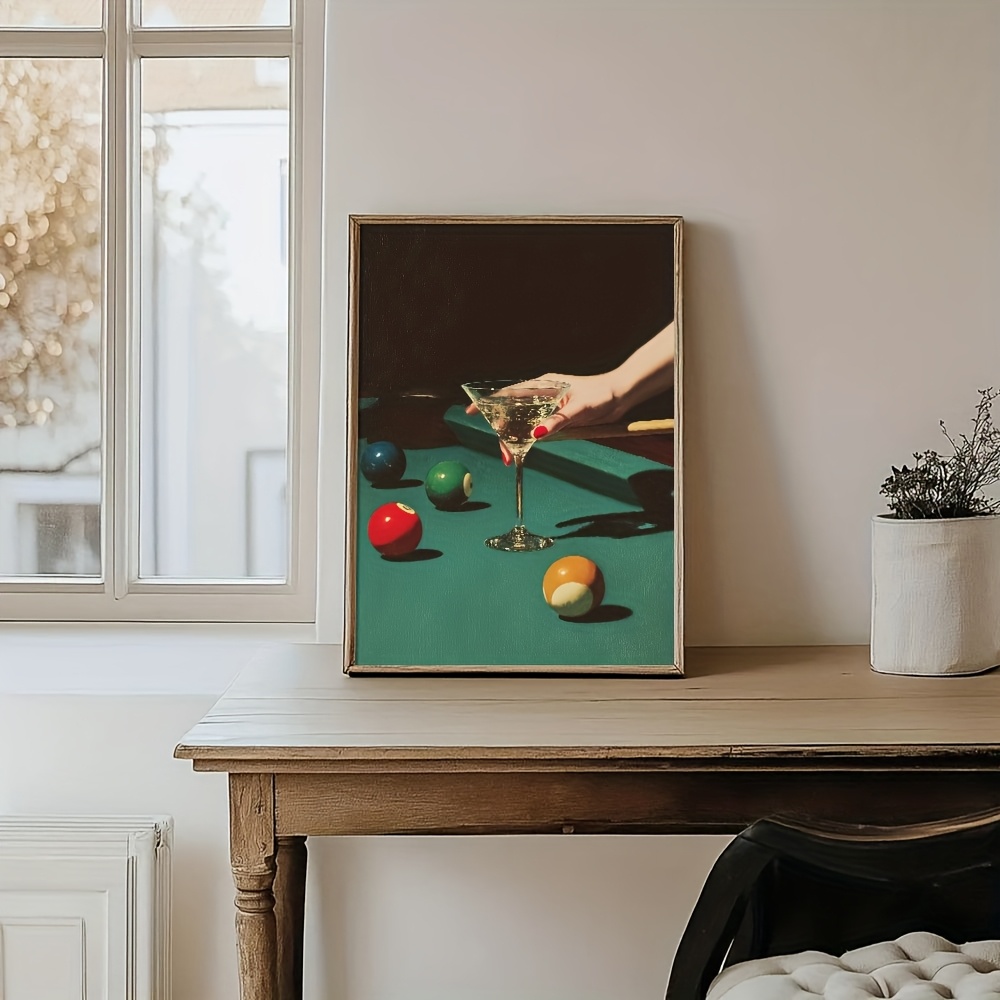 Póster Vintage de Billar, 1 Pi - Home Bar Set reseña y precio