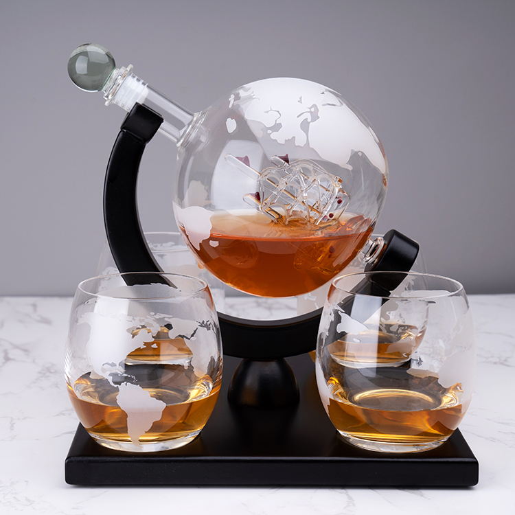 Juego de decantador de whisky  - Decanter Globe Set reseña y precio