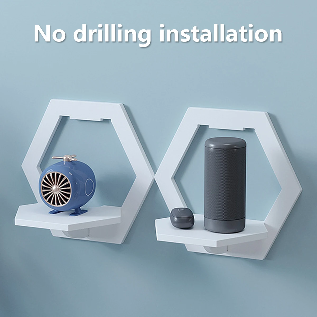 Estante de pared hexagonal sin - Home Bar Shelf reseña y precio