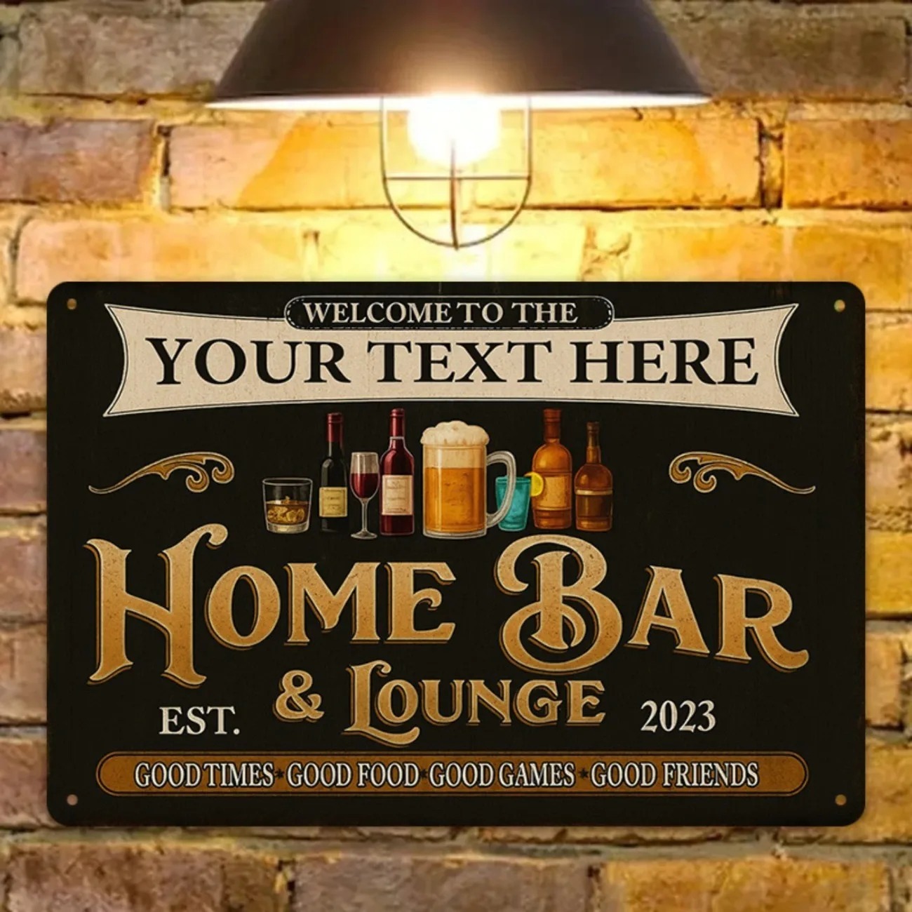 Letrero Metálico Personalizado - Home Bar Lounge reseña y precio