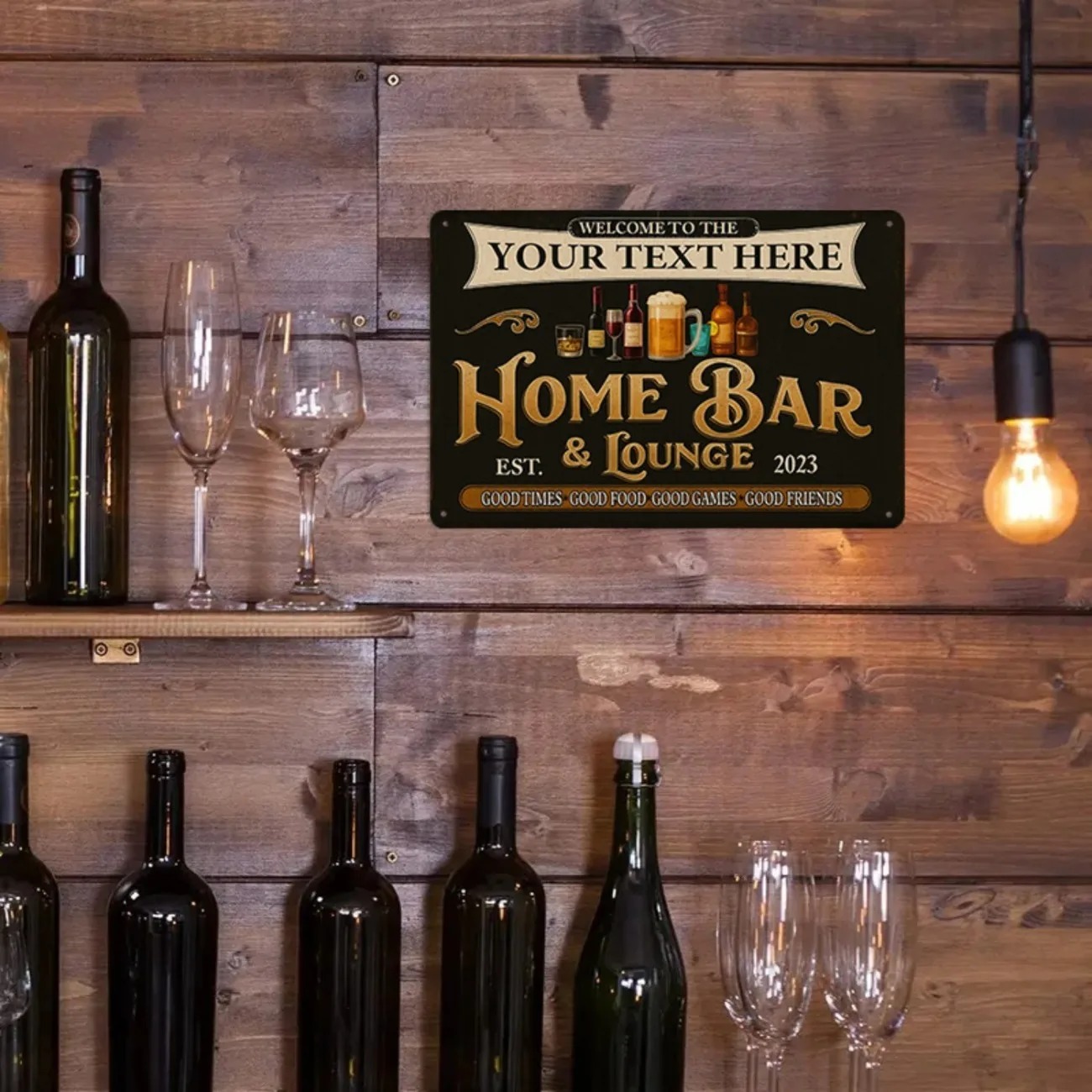 Letrero Metálico Personalizado - Home Bar Lounge reseña y precio