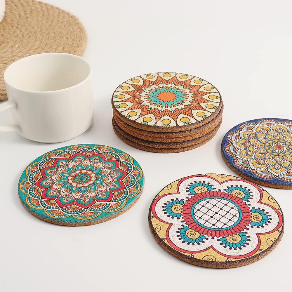 Juego de 8 Posavasos Redondos  - Home Bar Set reseña y precio