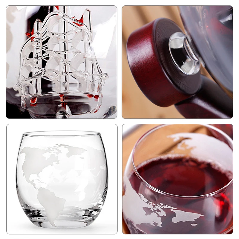Juego de vasos de whisky, Glob - Decanter Globe Set reseña y precio