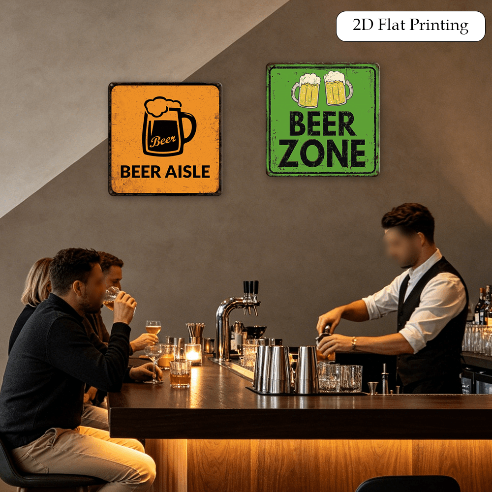 Paquete de 2 Letreros Metálico - Home Bar Lounge reseña y precio
