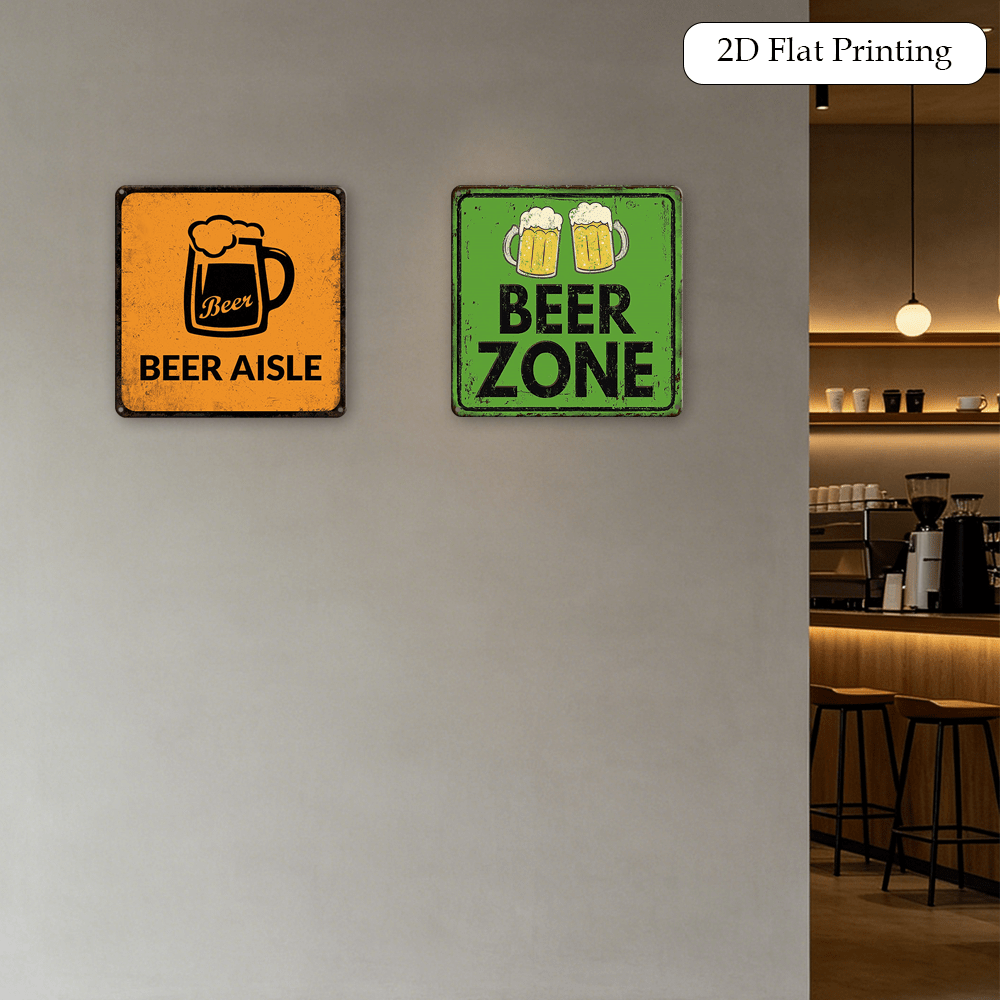 Paquete de 2 Letreros Metálico - Home Bar Lounge reseña y precio