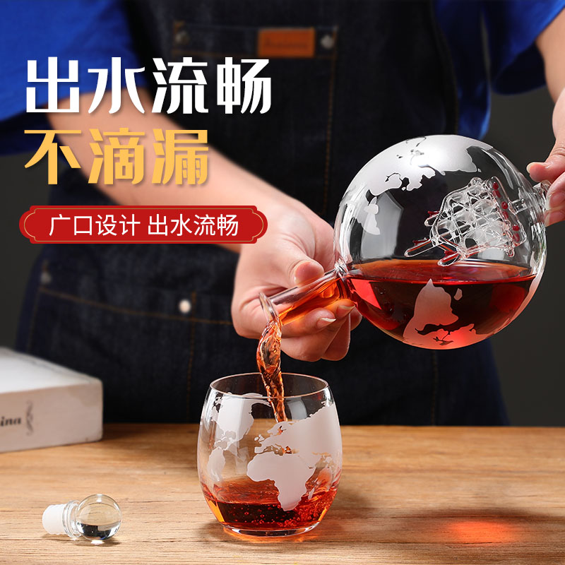Globo botella de copa de vino  - Decanter Globe Set reseña y precio