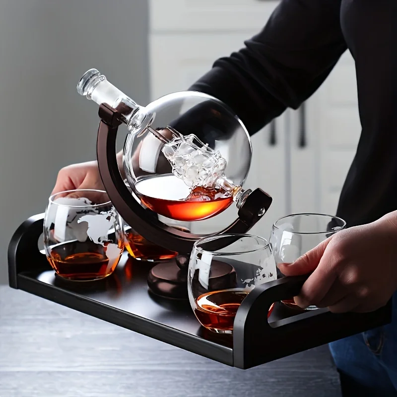 Decantador de whisky en forma  - Decanter Globe Set reseña y precio
