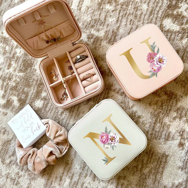 Caja de joyería de flores con  - Bar Cart Gold reseña y precio