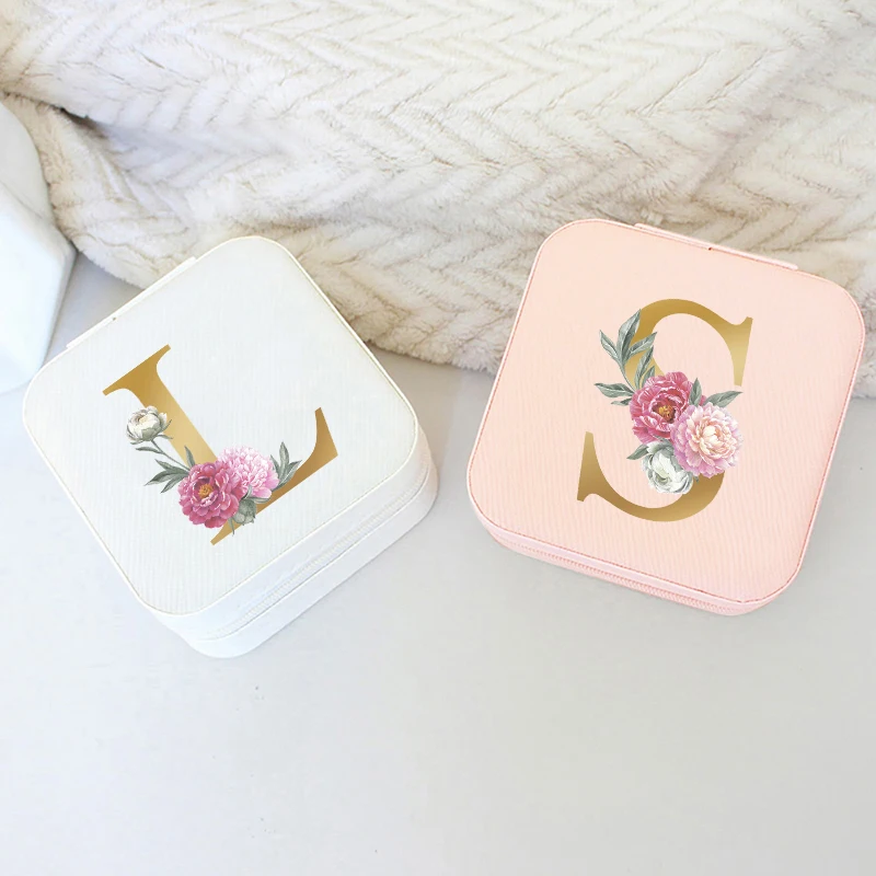 Caja de joyería de flores con  - Bar Cart Gold reseña y precio