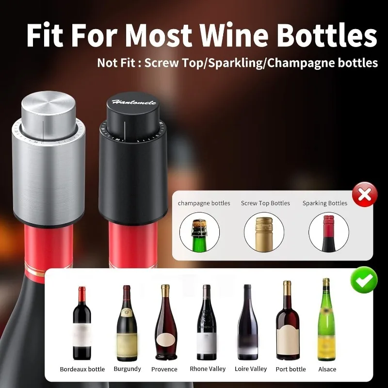 Tapones para botellas de vino, - Wine Preservation Pump reseña y precio
