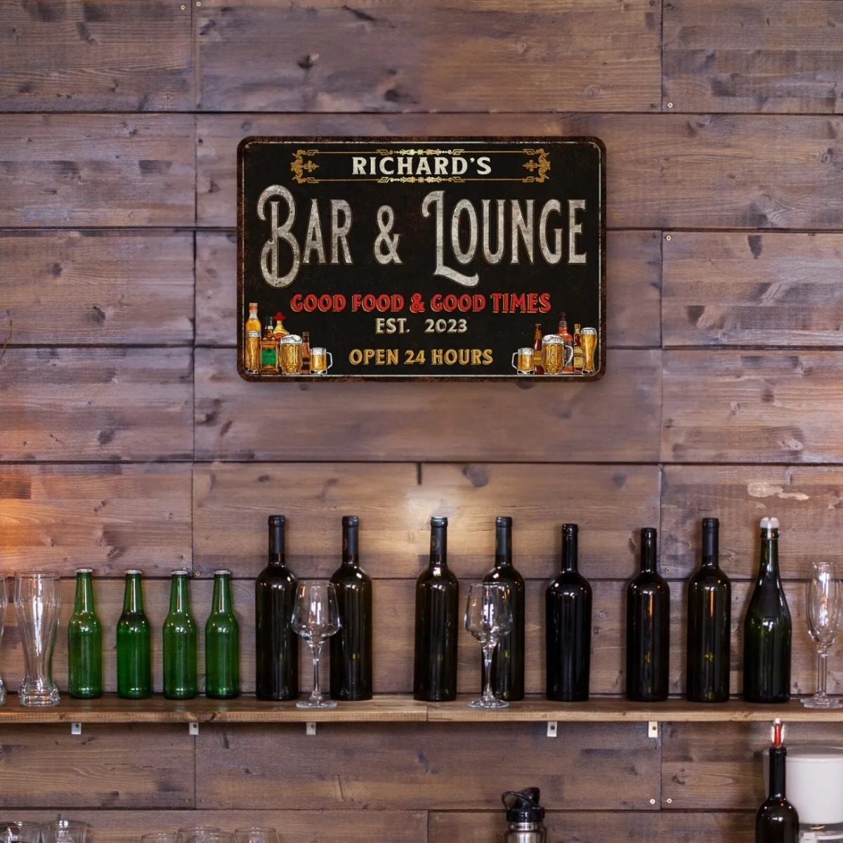 Letrero Personalizado para Bar - Home Bar Lounge reseña y precio