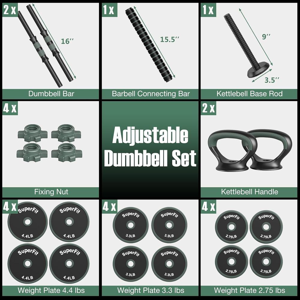 Set de Pesas Ajustable 4 en 1  - Home Bar Setup reseña y precio