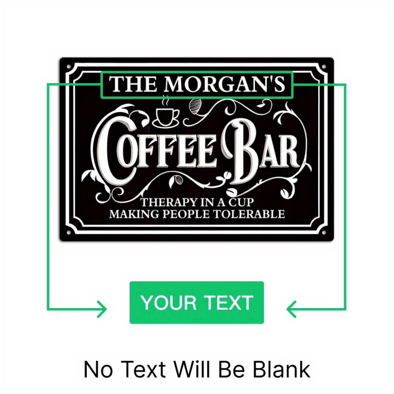 Letrero de metal personalizado - Home Bar And Coffee reseña y precio