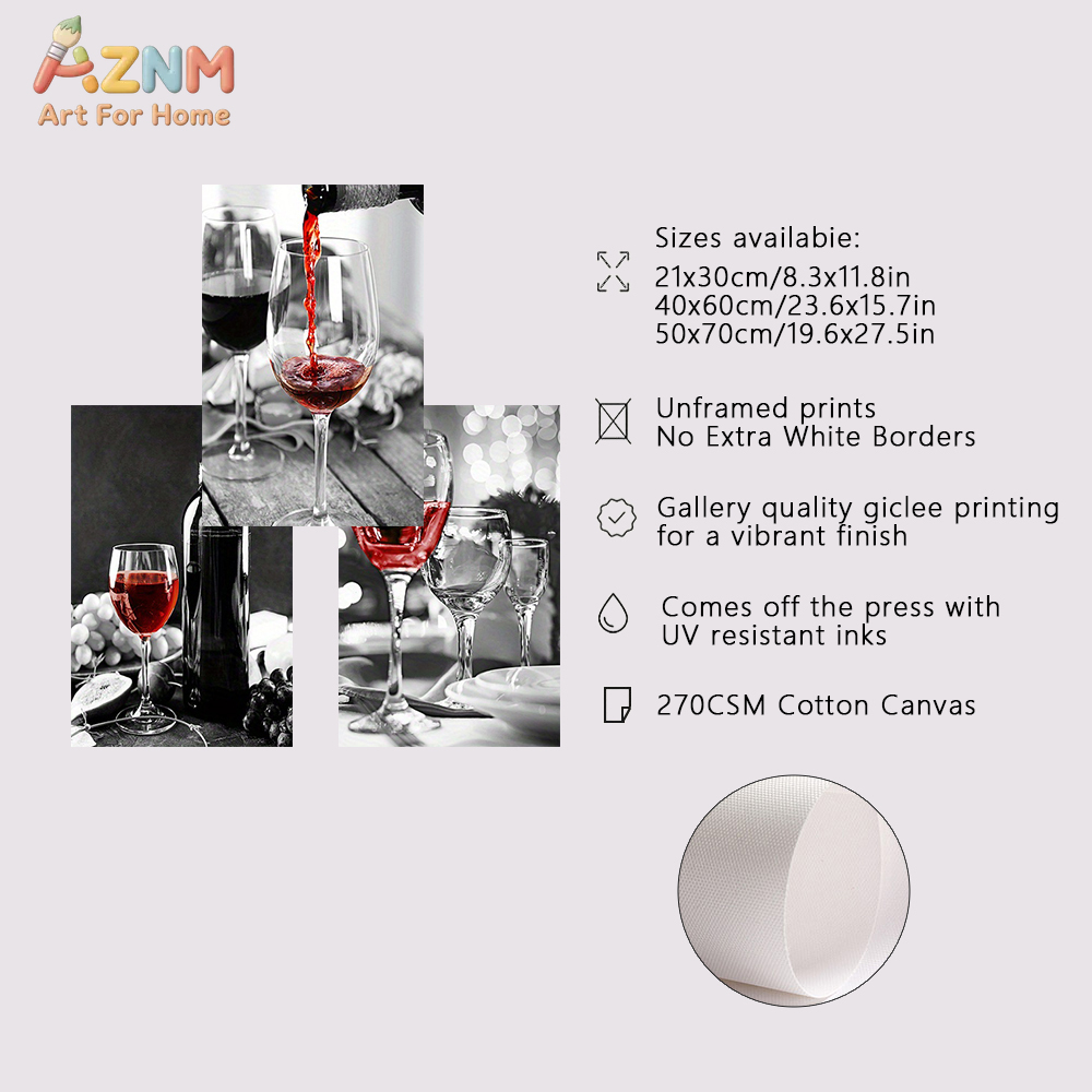 Juego de 3 Cuadros Decorativos - Home Bar Set reseña y precio